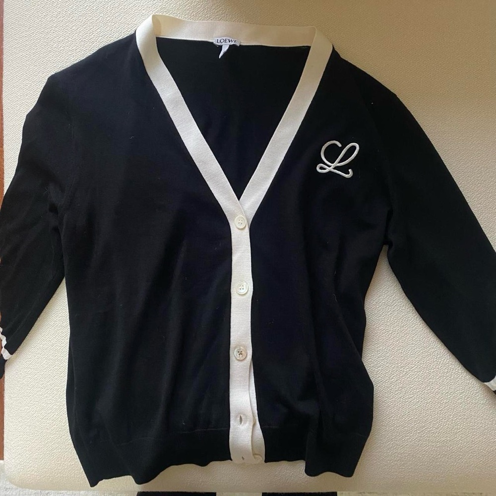 LOEWE Women's Black Cardigan Sweater